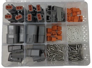 128PC DEUTSCH DTP SERIES MULTI PLUG WATERPROOF CONNECTOR BOX SET KIT 2 4 - Picture 1 of 1