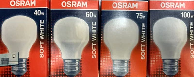 OSRAM BELLALUX SOFT WHITE  T55 E27 230V 40W 60W 75W 100W Glühlampe Opal DIMMBAR - Bild 1 von 2