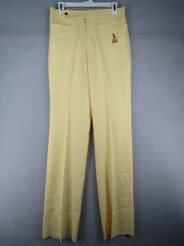 Vtg USC Golf Pants Mens 30 Yellow La Mode Du Golf Golfing Retro 80s 90s NWT Cover