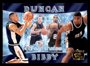 1998-99 Press Pass Double Threat Dreammates #NNO Mike Bibby / Tim Duncan Promo - Picture 1 of 2
