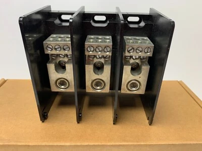 NEW! Mersen-Ferraz MPDB67663 3P Aluminum Power Distribution Block - Image 1 of 4