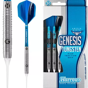 Juego de dardos de tungsteno Soft Tip Harrows Genesis estilo A 16 g punta blanda - Imagen 1 de 1