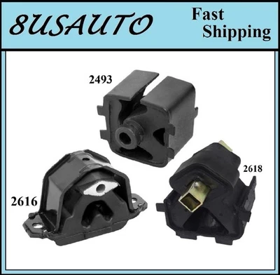 Montaje de motor y transmisión 3 piezas compatible con Dodge Daytona 1990-1991 2,5 L Foto 1 de 4