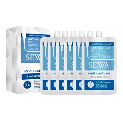 SEWA Anti-Blemish Gel Acne Clear Skin Smooth Treatment BHA Intovation 6 Sachets - Image 1 of 4
