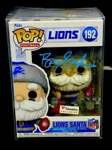 Barry Sanders signierte Detroit Lions Santa Funko Pop Puppe #192 SCHWARTZ COA - Bild 1 von 2