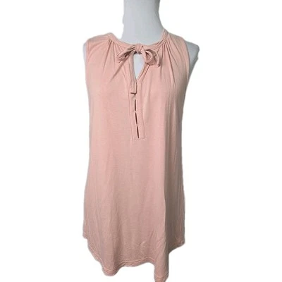 Camiseta sin mangas Lascana Venus color melocotón lazo frontal sin mangas túnica mediana Foto 1 de 4