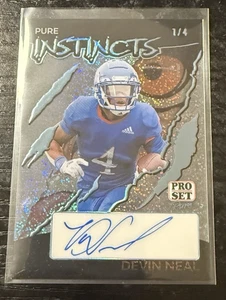 2024 Pro Set Pure Instincts Platinum Stardust Auto 1/4 Devin Neal #PI-DN1 Saints - Bild 1 von 3