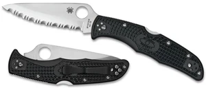 Coltello Spyderco Endura 4 Lockback Nero FRN Dentellato VG10 C10SBK Coltelli Tascabili - Foto 1 di 4