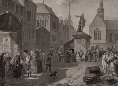 Joseph II Habsburg Abschaffung Kloster Carl Gottlieb Guttenberg Stahlstich 1786 - Bild 1 von 4