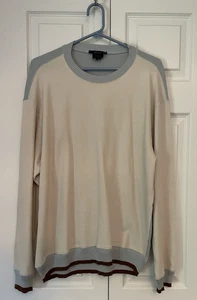 Suéter Ermenegildo Zegna Algodón Suave Bloque de Color XL - Imagen 1 de 6