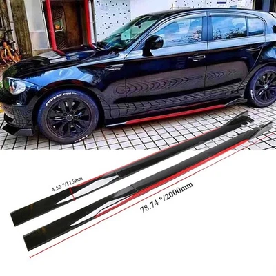 For Subaru Legacy 78.7in Red Line Side Skirts Extension Kit Splitter Spoiler Foto 1 de 4
