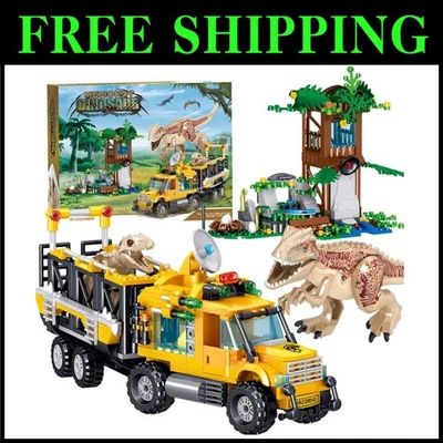 546-Piece Dinosaur Toys Set with Research Truck & Treehouse - Image 1 of 4
