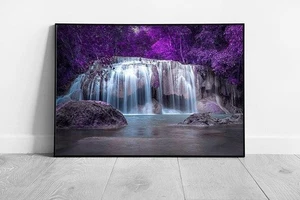 Fairytale Woodland With Beautiful Waterfall And Stunning Purple Foliage Wall - Picture 1 of 10