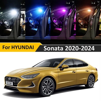 Kit de paquete de 8 luces LED interiores mapa bombillas domo para Hyundai Sonata 2020-2024 Foto 1 de 4