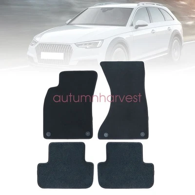 For 2009-2016 Audi A4 S4 Premium Replacement Floor Mats Carpet Velour Black 4x - Изображение 1 из 4