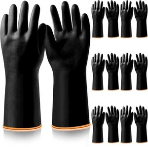 6 pares de guantes resistentes a productos químicos guantes de goma industriales de alta resistencia limpieza G - Imagen 1 de 5