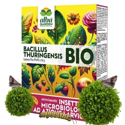 Insetticida Bio Bacillus Thuringiensis contro Parassiti Larve Orto Giardino 50 g - Immagine 1 di 4