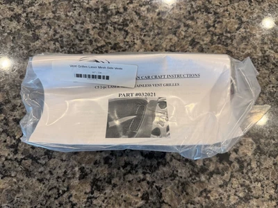 Laser Mesh Side Vent Grilles for 1997-04 Chevy Corvette C5 [Stainless/Polished] - Image 1 of 4