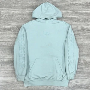 Size Medium - Balenciaga Embroidered BB Icon Logo Hoodie ' Blue ' | GOOD COND! - Foto 1 di 13