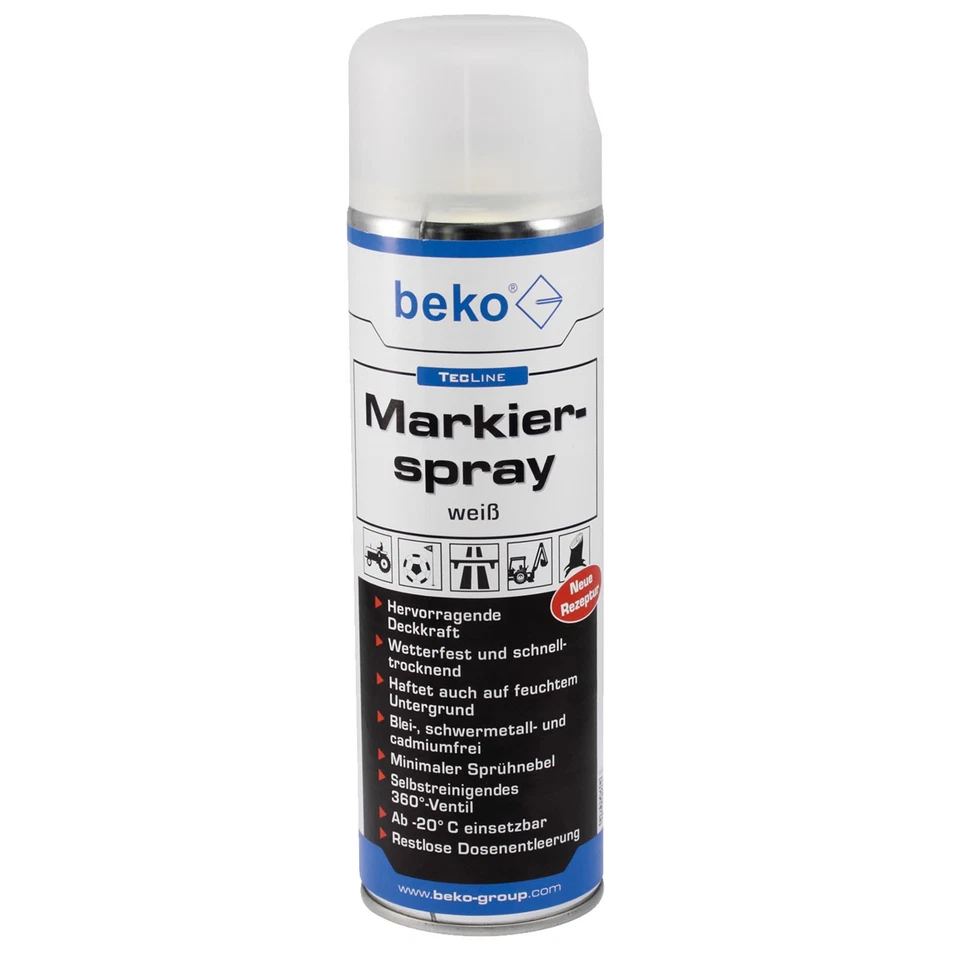 beko Markierspray TecLine Signierspray Markierung Spraydose weiß 500ml