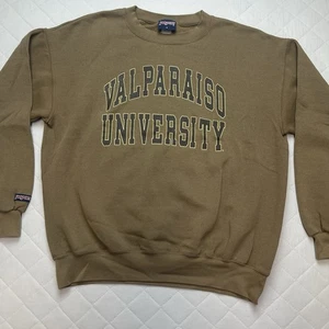 Vintage Valparaiso University Crusaders Sweatshirt Herren Large Crewneck Braun - Bild 1 von 13