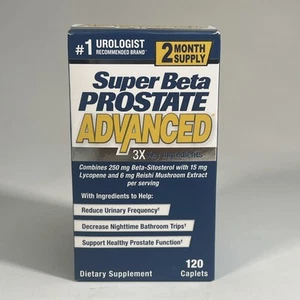 Super Beta Prostate Advanced Male Supplement Beta-Sitosterol 120 Caplets 01/26+ - Picture 1 of 7