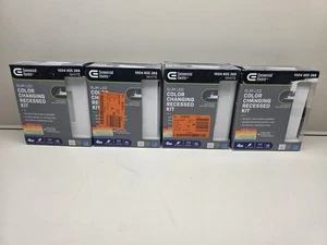 (4) NIOB Commercial Electric Ultra Slim LED 4" Square Canless Recessed Kit, 5CCT - Picture 1 of 13