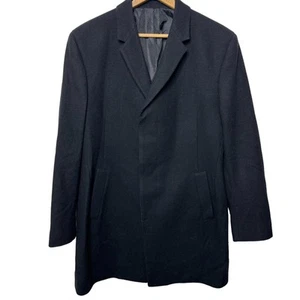 Kenneth Cole New York Men's Wool Blend Jacket Black Pea Coat Size 42 - Picture 1 of 6