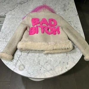 Bebe Rexha By Gilt Bad Bitch Jacket One Of A Kind Size S - Picture 1 of 7