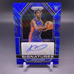 Blue Wave! 🚨2022-23 Panini Prizm Jalen Duren RC Pistons Rookie Auto Signatures - Picture 1 of 2
