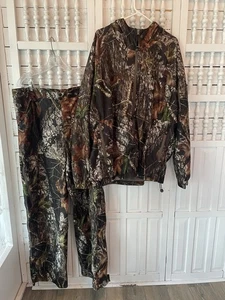 Game Winner mens size 2XL camouflage zip hunting jacket hood and long pants - Picture 1 of 10