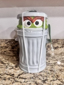 Oscar Cookie Jar-Oscar the Grouch Sesame Street Cookie Jar 11-inch-NEW! - Picture 1 of 4