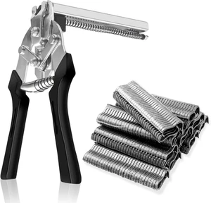 Pinza per Anelli Recinzione Con 600 Morsetti Pinze Gabbie Pollame Tipo M Pinza p - Foto 1 di 12
