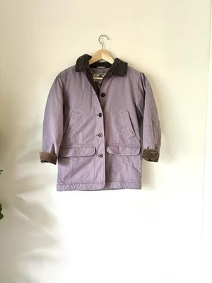 VTG  80s 90s LL Bean Sherpa Lined Chore Barn Work Chore Canvas Coat Jacket - Image 1 of 4