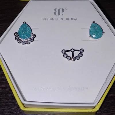 Bomb Party RBP5872 Yours In a Heartbeat LC Topacio Azul Cristal de Hielo Rodio Plati Foto 1 de 4