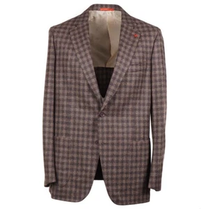 Isaia Napoli Slim-Fit Tonal Check Soft Boucle Wool Sport Coat 44R (Eu 54) NWT - Picture 1 of 11