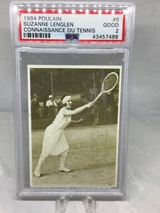 1984 Poulain Tennis #8 Suzanne Lenglen PSA 2 (6 graded)