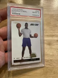 Shaquille O’neal PSA 8 Collector Card 1993 Classic GOLD SHAQ 1/9500 Slabbed GIFT - Picture 1 of 12