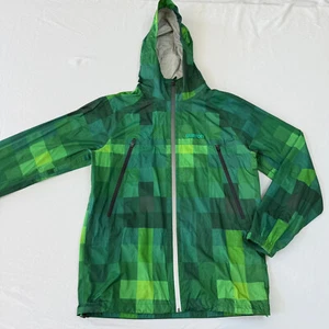 Burton Dryride Windbreaker Hooded Jacket Mens Medium Green Kunshan Full Zip - Picture 1 of 14