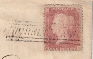 1858 THORNLIEBANK SCOTS LOCAL CANCELLATION 1d STAR WRAPPER TO MUIRKIRK RARITY F - Picture 1 of 3