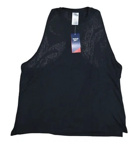 Reebok Plus Size Burnout Style Lightweight Sleeveless Women's Tank Top NWT Black - Picture 1 of 2