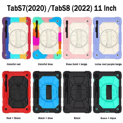 Heavy Duty Shockproof Case Cover For Samsung Galaxy Tab S7 FE S8 Plus 11" 12.4"  - Image 1 of 4