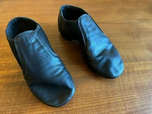 New dance Class GLORIA Youth Black Leather Jazz Boots size 13 - Picture 1 of 3