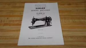 Manuale istruzioni macchina da cucire Singer 16 - Foto 1 di 1