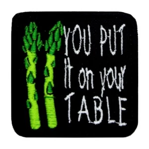 Parche bordado de espárragos lo pones en tu mesa comida vegetal moda GIrl - Imagen 1 de 1