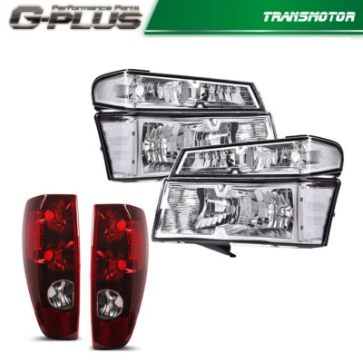 Faros y luces traseras transparentes/cromados aptos para 04-12 Chevy Colorado GMC Canyon Foto 1 de 4