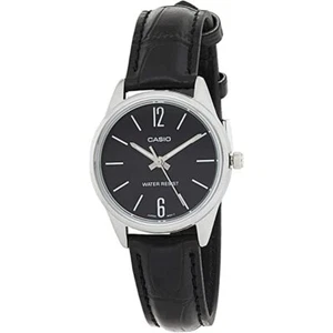 Women's Analog Quartz Black Dial Black Leather Casio Watch LTP-V005L-1BUDF - Picture 1 of 3