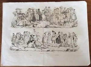 Gravure Costumes suisses de divers cantons Edouard May 1835 - Bild 1 von 1