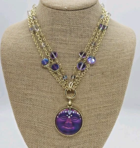 Kirks Folly Fantasia Triple Chain PLUS Mystic Seaview Moon 35mm Charm 2pc GT - Picture 1 of 11