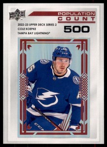 2022-23 UD Series 2 Population Count 500 #PC-56 Cole Koepke /500